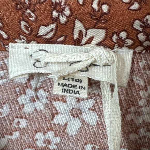 Jessica Simpson Floral White And Rust Girls' Dress With Ruffles Sz L (10) / NWT - Picture 4 of 12